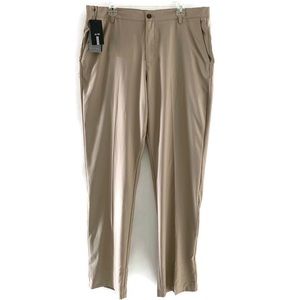 New Adidas Golf Pants 3 Stripe Climalite Khaki 38